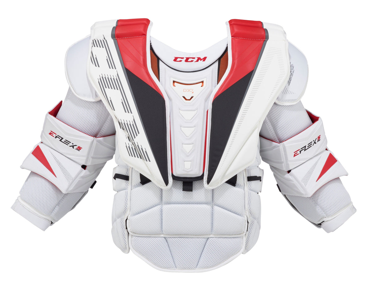  CCM EFLEX5 Senior Goalie Chest Protector (White)
