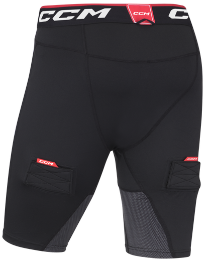  CCM Compression Short With Jock Youth
