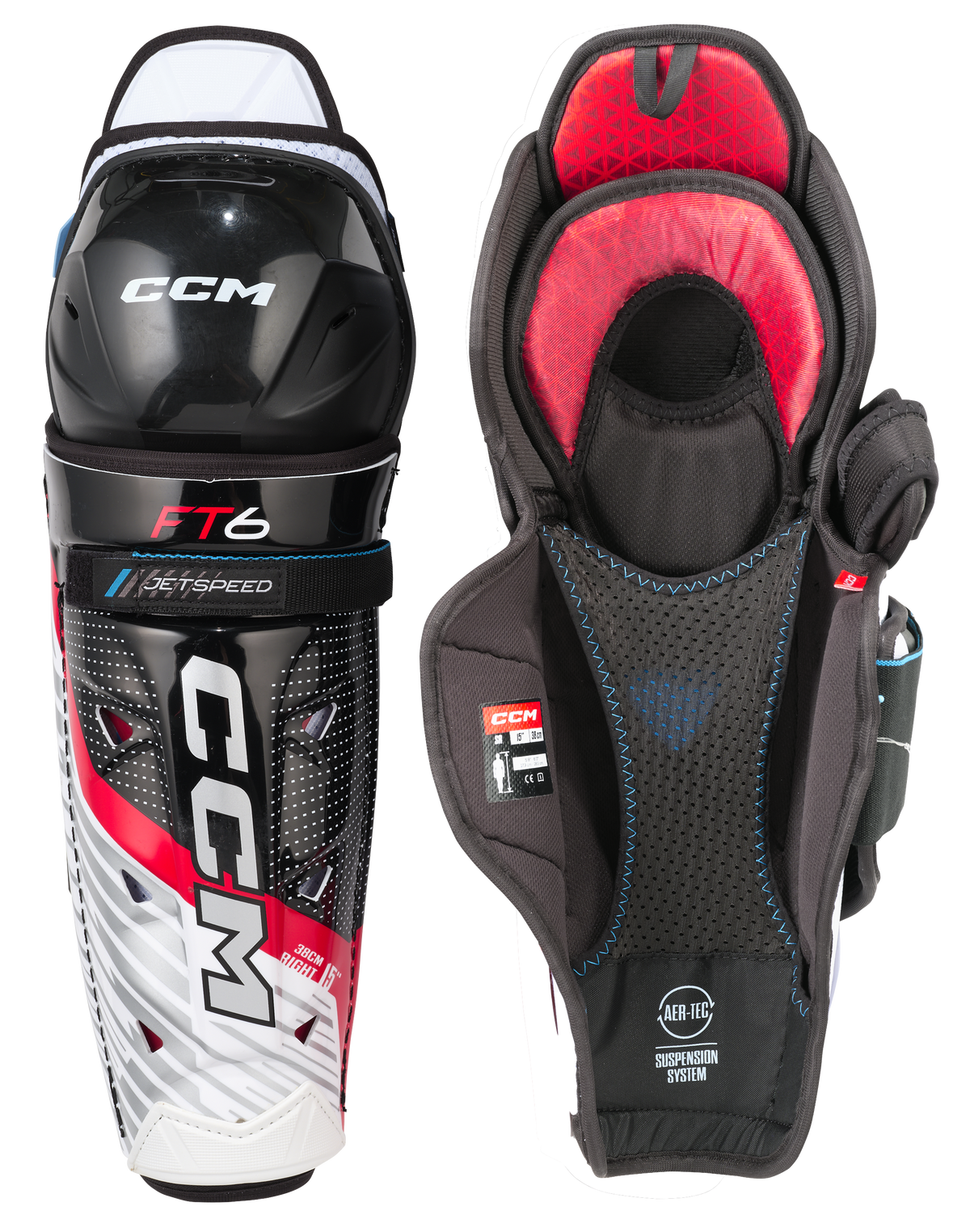  CCM JetSpeed FT6 Senior Shin Guards